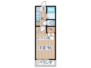 フリ－ダムヒル白鳥Ｄ棟の物件間取画像